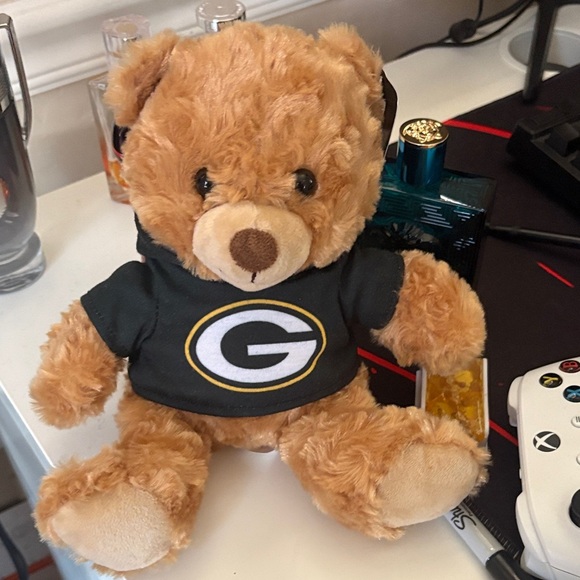NFL Green Bay Packers Tan and Black Stuffed Bear - Picture 1 of 4